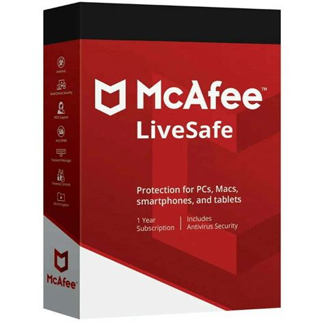 McAfee LiveSafe (1 Year Subscription, Unlimited Devices).